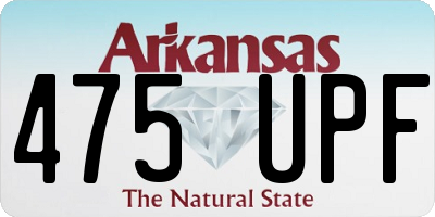 AR license plate 475UPF