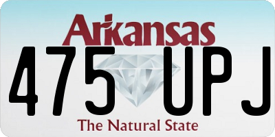 AR license plate 475UPJ