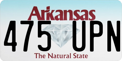 AR license plate 475UPN