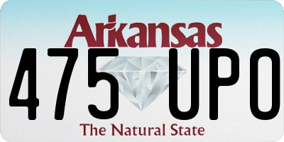 AR license plate 475UPO