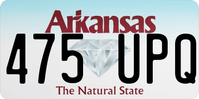 AR license plate 475UPQ