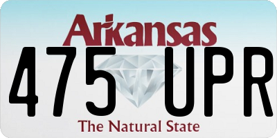 AR license plate 475UPR
