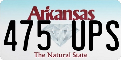 AR license plate 475UPS