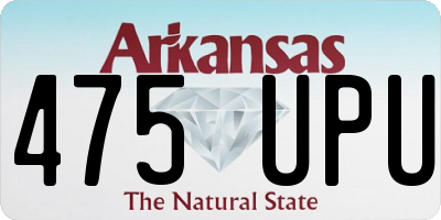 AR license plate 475UPU