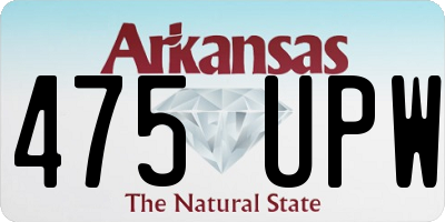 AR license plate 475UPW