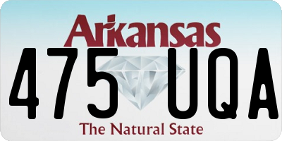 AR license plate 475UQA