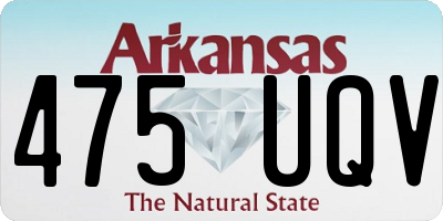 AR license plate 475UQV