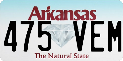 AR license plate 475VEM