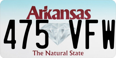 AR license plate 475VFW