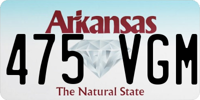 AR license plate 475VGM