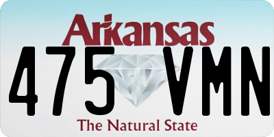 AR license plate 475VMN