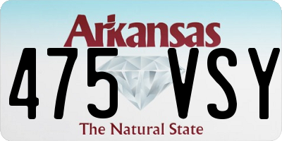 AR license plate 475VSY