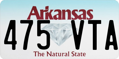AR license plate 475VTA