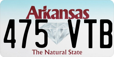 AR license plate 475VTB
