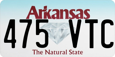 AR license plate 475VTC