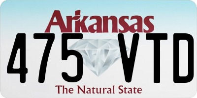 AR license plate 475VTD
