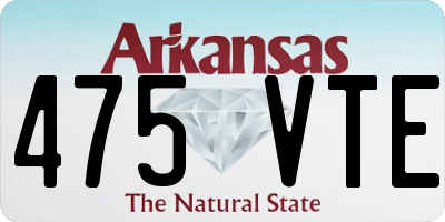 AR license plate 475VTE