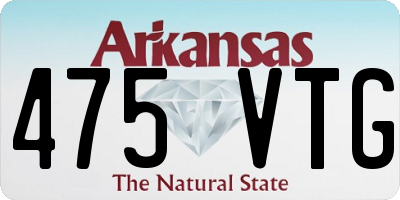 AR license plate 475VTG