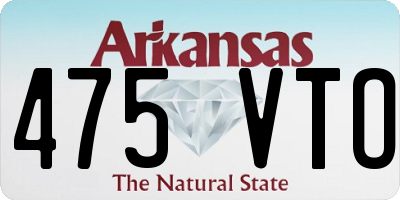 AR license plate 475VTO