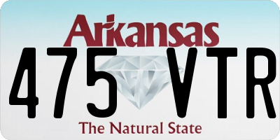 AR license plate 475VTR