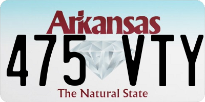 AR license plate 475VTY