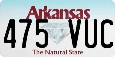 AR license plate 475VUC