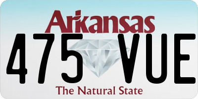 AR license plate 475VUE
