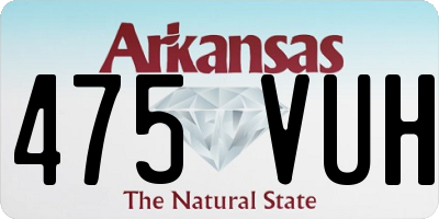 AR license plate 475VUH