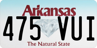 AR license plate 475VUI