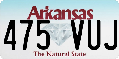 AR license plate 475VUJ