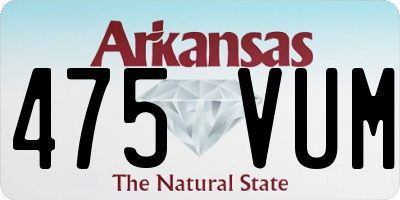 AR license plate 475VUM