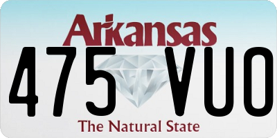 AR license plate 475VUO
