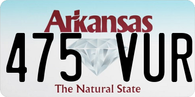 AR license plate 475VUR