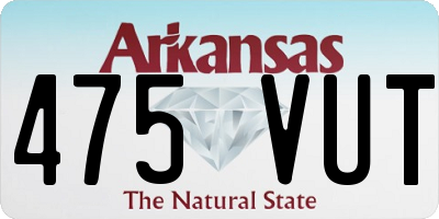 AR license plate 475VUT