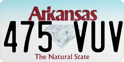 AR license plate 475VUV
