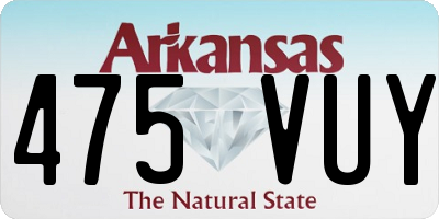 AR license plate 475VUY