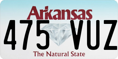 AR license plate 475VUZ