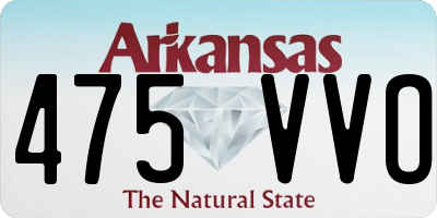 AR license plate 475VVO