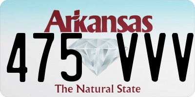 AR license plate 475VVV
