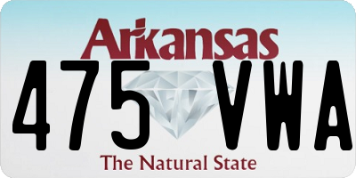 AR license plate 475VWA