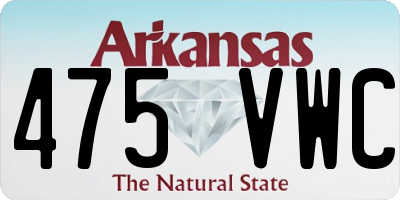 AR license plate 475VWC