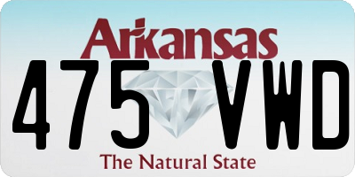 AR license plate 475VWD