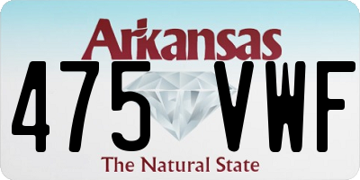 AR license plate 475VWF