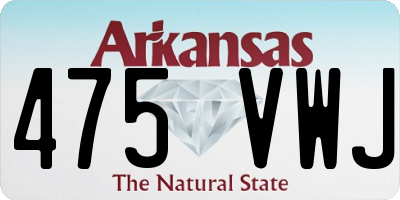 AR license plate 475VWJ