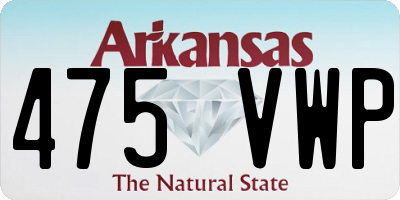 AR license plate 475VWP