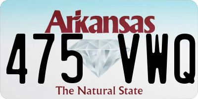 AR license plate 475VWQ