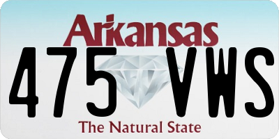 AR license plate 475VWS