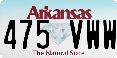 AR license plate 475VWW