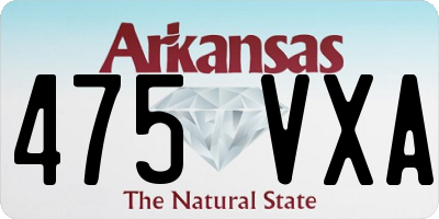 AR license plate 475VXA