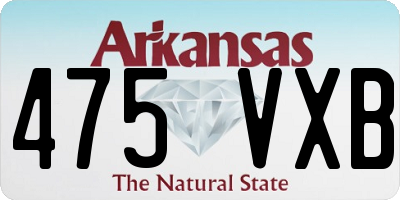 AR license plate 475VXB